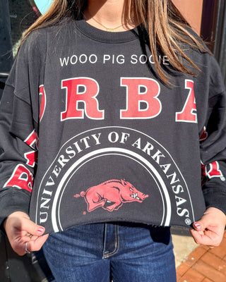 Black Phipps Razorback Cropped Sweatshirt - Shopbluemoonbentonville