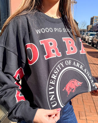 Black Phipps Razorback Cropped Sweatshirt - Shopbluemoonbentonville