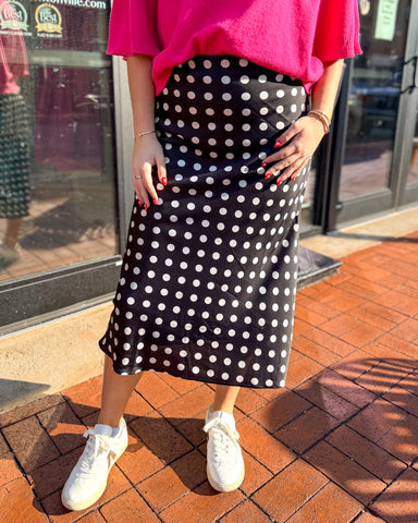 Black Polka Dot Skirt
