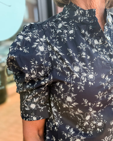 Black Floral Blouse