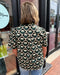 Black Floral Blouse w/Puff Sleeves