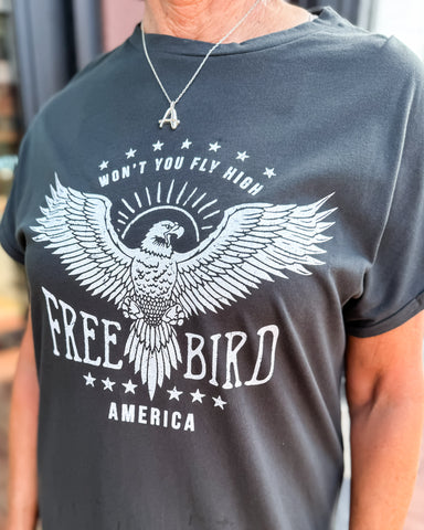 Black Free Bird T-shirt Dress