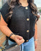 Black Oversized Button-Down Sweater