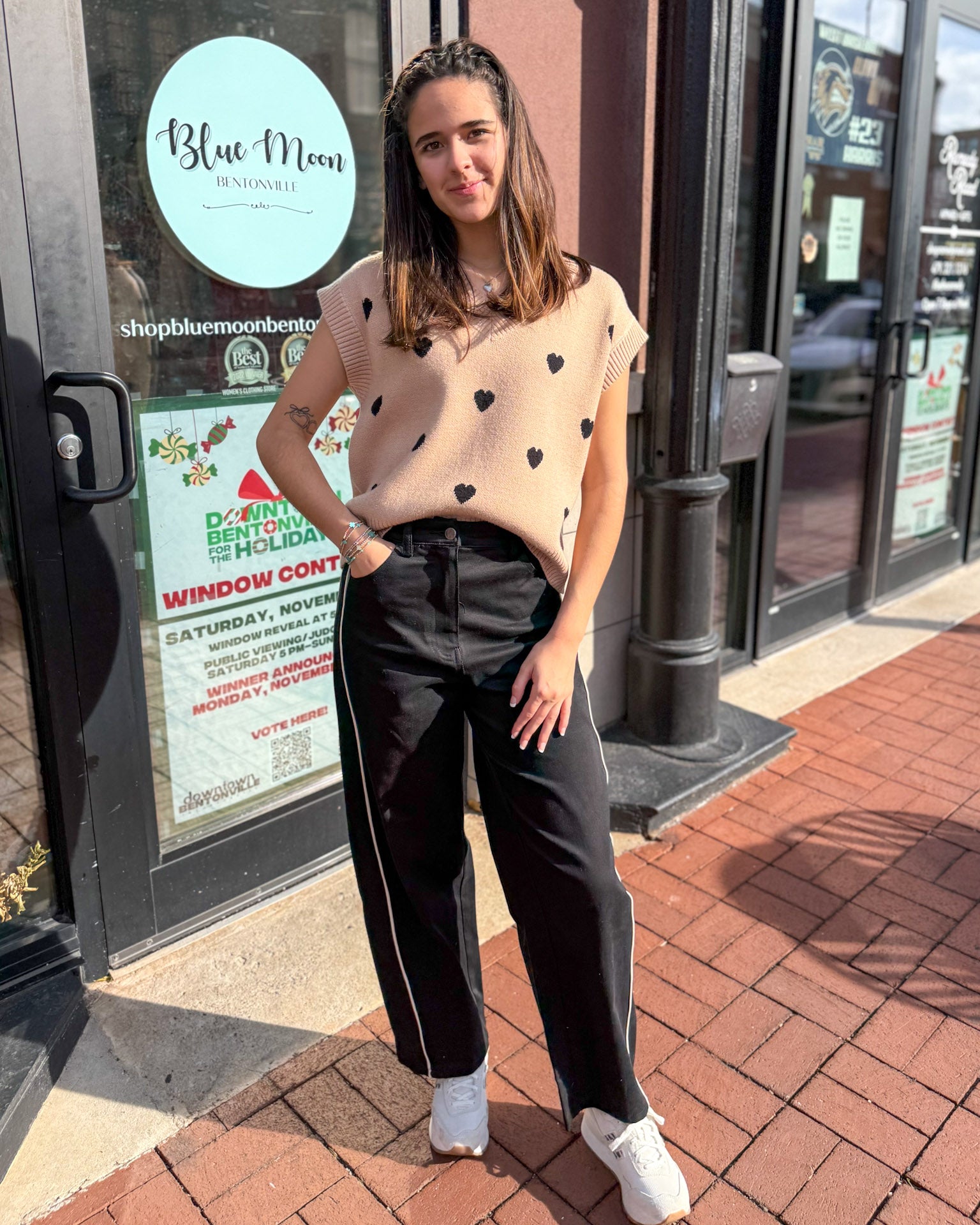 Black Piped Barrel Pants