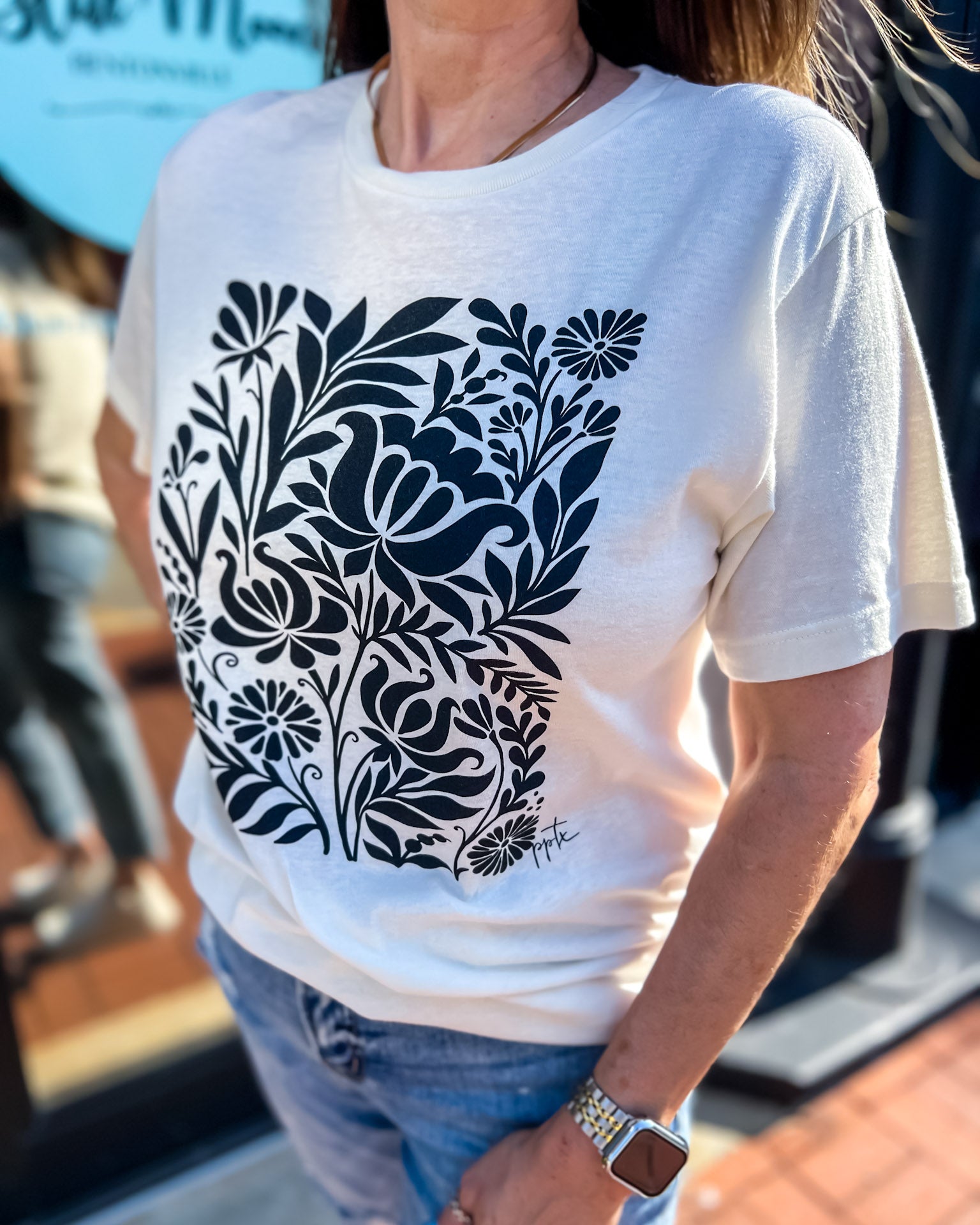 Black Bouquet Graphic Tshirt