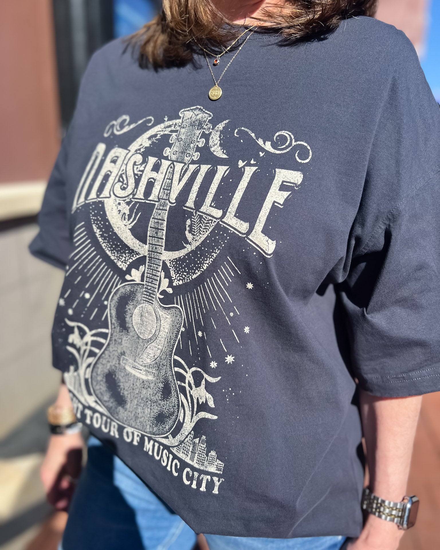 Black Nashville Tour Graphic T-shirt