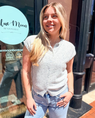 Blu Pepper Heather Grey Super Soft Sleeveless Knit Cardigan - Shopbluemoonbentonville
