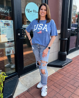 Blue USA Mineral Graphic T-shirt - Shopbluemoonbentonville
