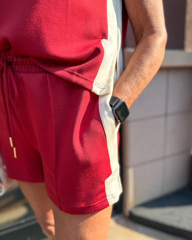 Brick Pintuck Shorts