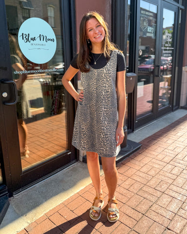 Brown Leopard Dress