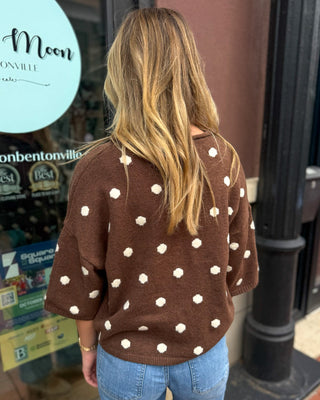 Brown Sugar Polka Dot Cardigan - Blue Moon Bentonville