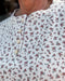 Brown Floral Henley Lounge Top