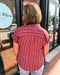 Burgundy Striped Button-Down Shirt