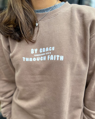 By Grace Through Faith Sweatshirt - Shopbluemoonbentonville