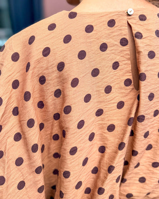 Camel Polka Dot Cropped Top - Blue Moon Bentonville
