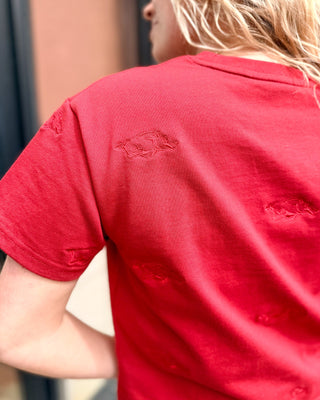Cardinal Razorback Ritter Cropped T-shirt - Shopbluemoonbentonville