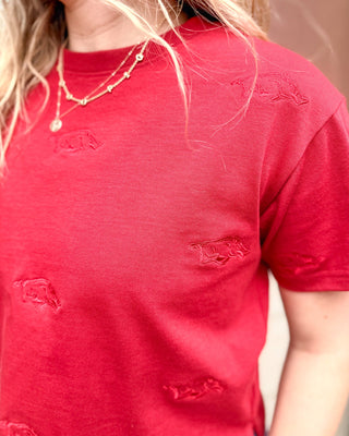 Cardinal Razorback Ritter Cropped T-shirt - Shopbluemoonbentonville