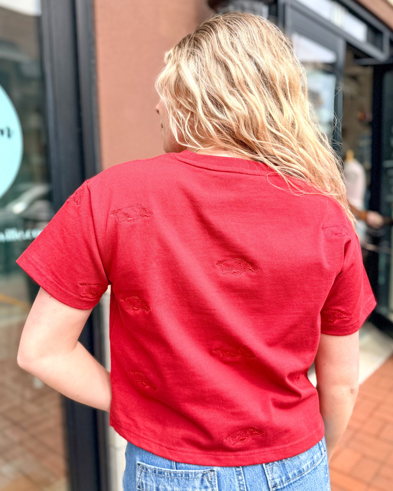 Cardinal Razorback Ritter Cropped T-shirt