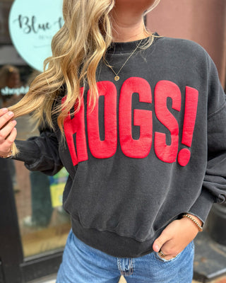 Charcoal Hogs Mono Puff Hi-Dive Sweatshirt - Blue Moon Bentonville
