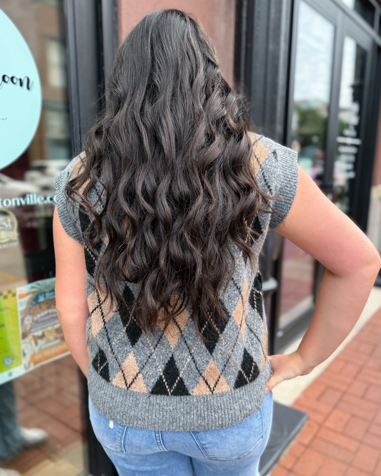 Charcoal Argyle Vest