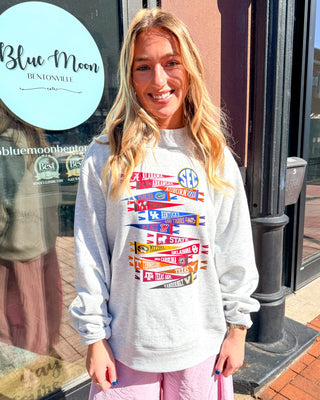 Charlie SSEC Flags Mockneck Sweatshirt - Blue Moon Bentonville