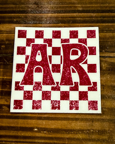 Checkered AR sticker
