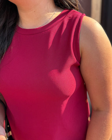 Cherry Sleeveless Midi Dress