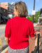 Cherry Red Cable Knit Sweater