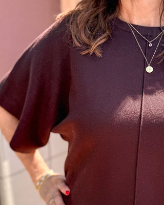 Chocolate Brown Wide Sleeve Sweater - Blue Moon Bentonville