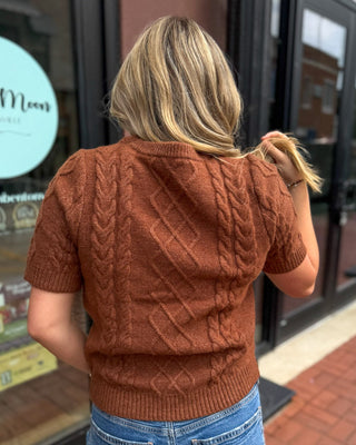 Cinnamon Sweater w/Removeable Denim Collar - Blue Moon Bentonville