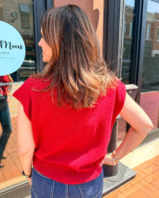Classic Cardinal Red Crewneck Sweater - Blue Moon Bentonville