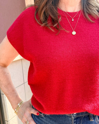 Classic Cardinal Red Crewneck Sweater - Blue Moon Bentonville