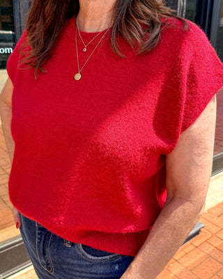 Classic Cardinal Red Crewneck Sweater - Blue Moon Bentonville