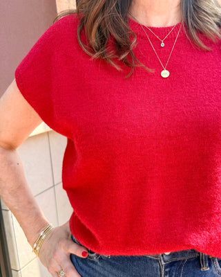Classic Cardinal Red Crewneck Sweater