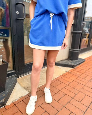Cobalt Blue Sporty Knit Skirt