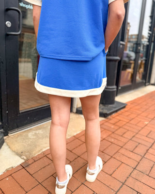 Cobalt Blue Sporty Knit Skirt - Shopbluemoonbentonville