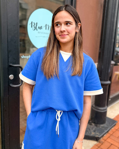 Cobalt Blue Sporty Knit Top