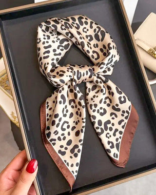 Coffee Leopard Print Scarf - Blue Moon Bentonville