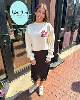 Cream All Hogs Go to Heaven Mock Neck - Blue Moon Bentonville