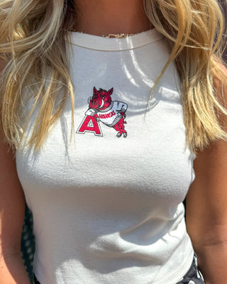 Cream Leaning Hog Tank Top