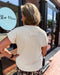 Cream Ribbed Crewneck Top