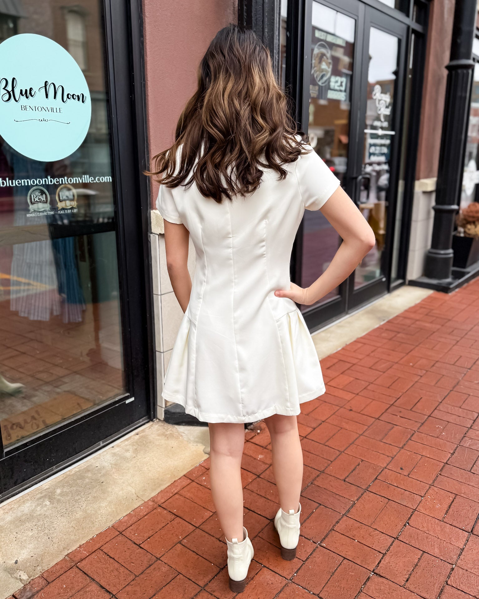 Cream Button Down Shirt Dress