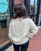 Cream Sweater w/ Flower Embellishment Sweater