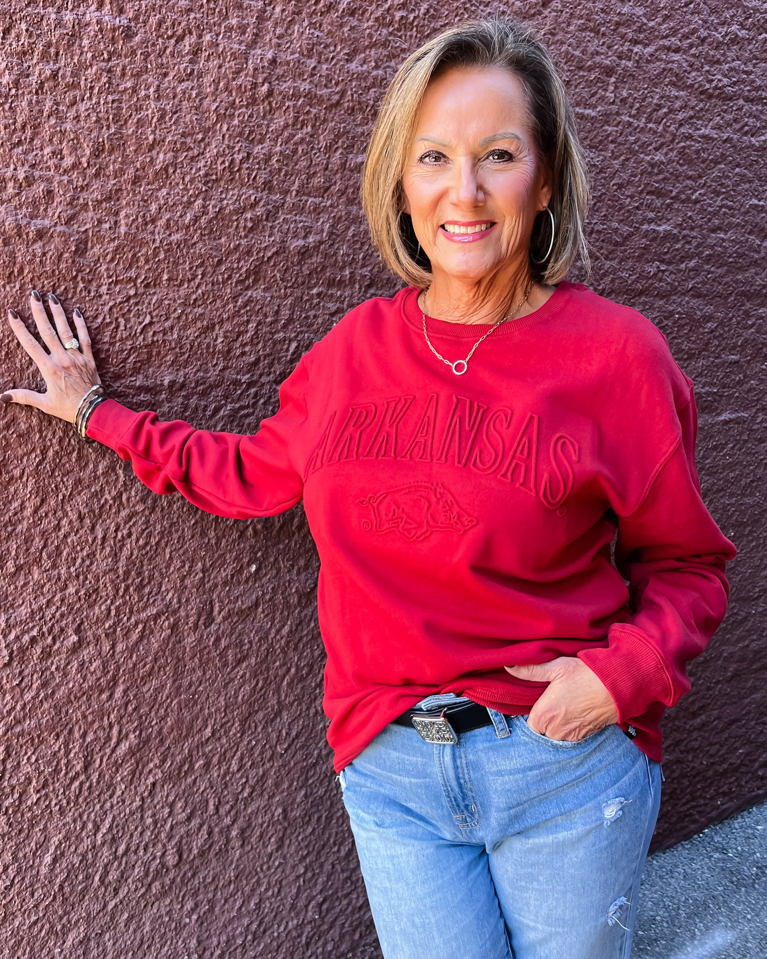 Crimson Arkansas Easley Sweatshirt