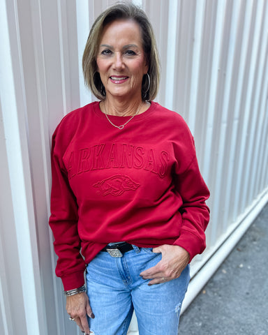 Crimson Arkansas Easley Sweatshirt