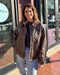 Dark Brown Faux Leather Jacket