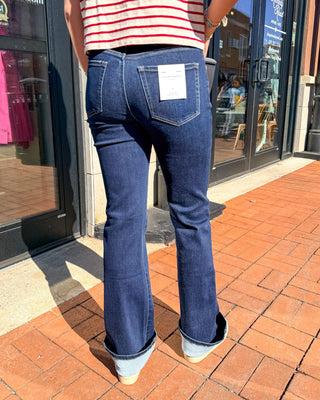 Dark Denim High Rise Rise Bootcut Jeans - Shopbluemoonbentonville