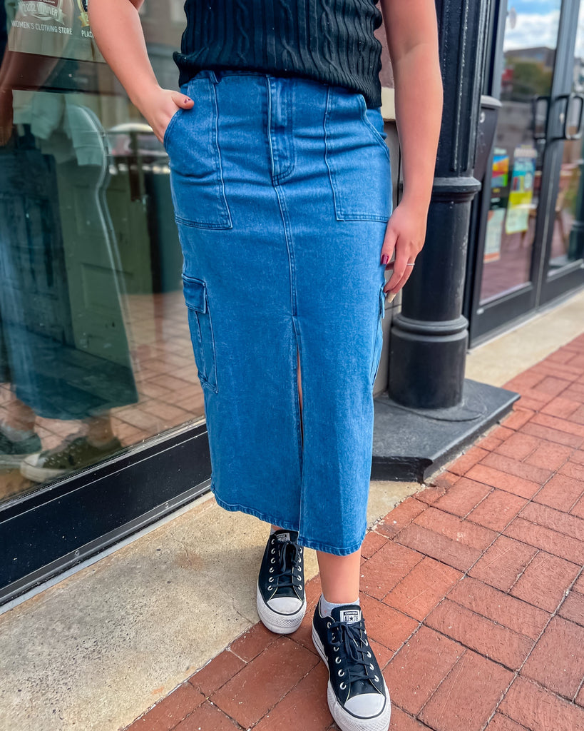スカート KOLEAT Cargo Keyring Team Pintuck Long Skirt Denim Blue KLWO photo342.jpg?v=1719542336&