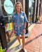 Denim Floral Print Dress