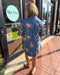 Denim Floral Print Dress
